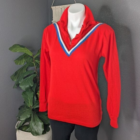Vintage Royal Oak Red Striped Pullover - Picture 1 of 8